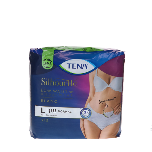 TENA Silhouette Normaal wit - Lage Taille - Large, 10 stuks