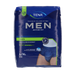 Afbeelding van Tena Men Active Fit Pants Plus, L/XL, 10 stuks in marineblauw met brede heupband.