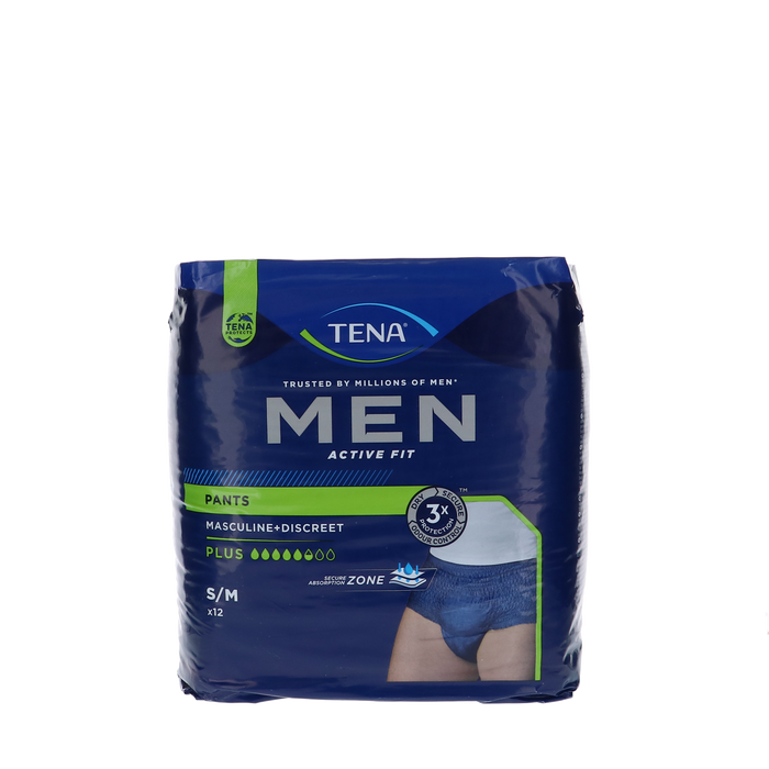 TENA Men Active Fit Pants Plus, S/M, 12 stuks