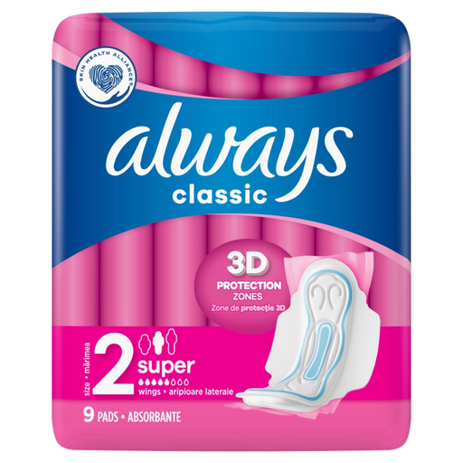 Always Maxi Classic Long Plus Pads 9S